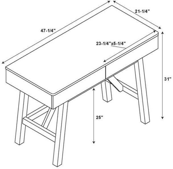Linon Tracy Gray Writing Desk-2