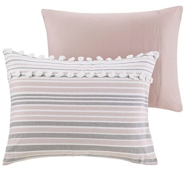 Olliix by Urban Habitat Blush Full/Queen Calum Cotton Jacquard Comforter Set-2