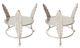 A & B Home Alvada 2-Piece Silver 3-Leaf Pillar Candle Holder Set-0