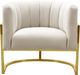 TOV Furniture Magnolia Spotted Cream Chair with Gold Base-0