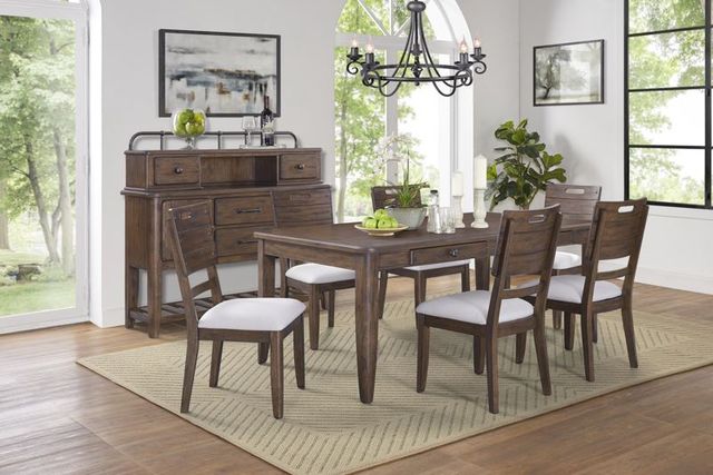Bernards Danville Brown Buffet with Hutch-3