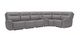 Kate Preston Home 6pc Grey Power Headrest, Lumbar Reclining Sectional with Zero Gravity and Massage-0