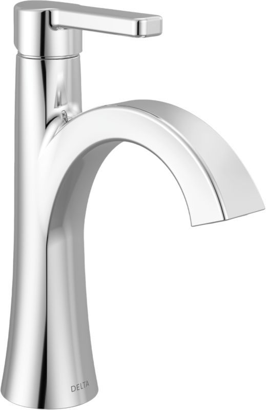 Delta Lineax™ Chrome Single Handle Bathroom Faucet with Drain-0