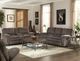 Catnapper® Reyes Graphite Lay Flat Reclining Console Loveseat with Storage and Cupholders-3