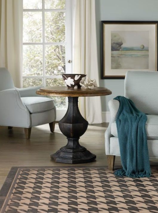 Hooker® Furniture Sanctuary Antique Hickory Round Accent Table with Antique Coffee Base-1