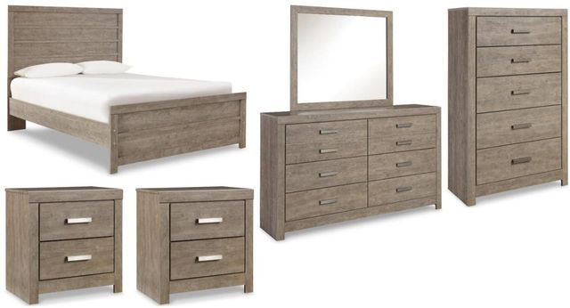 Signature Design by Ashley® Culverbach 6-Piece Gray Full Panel Bed Set-0