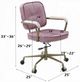 ACME Furniture Siecross Pink Leather Office Chair-2