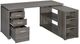 Coaster® Yvette Weathered Grey L-Shape Office Desk-1