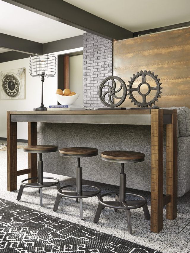 Signature Design by Ashley® Torjin Brown/Gray Swivel Counter Stool-3