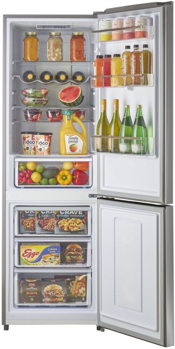 Unique® Appliances Prestige 24" 11.7 Cu. Ft. Stainless Steel Counter Depth Bottom Freezer Refrigerator-2