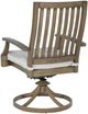 Signature Design by Ashley® Rainier Ranch 2-Piece Beige/Brown Aluminum/Nuvella Outdoor Swivel Chair-5