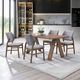 ACME Furniture Sarha 2-Piece Light Gray/Walnut Upholstered Dining Side Chair Set-1