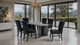 Furniture of America® Selsey Black Stone Top Dining Table with Dark Walnut Base-2