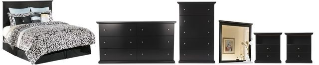 Signature Design by Ashley® Maribel 6-Piece Black Queen/Full Bedroom Set-0