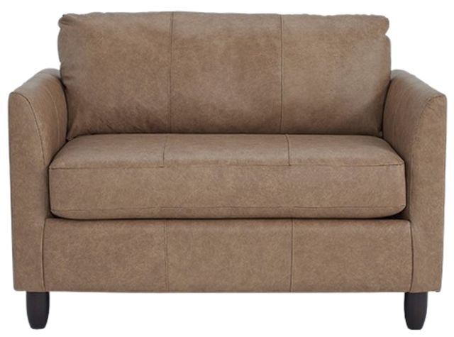 Best® Home Furnishings Customizable Bayment Leather Chair and a Half with Dark Walnut Legs-1