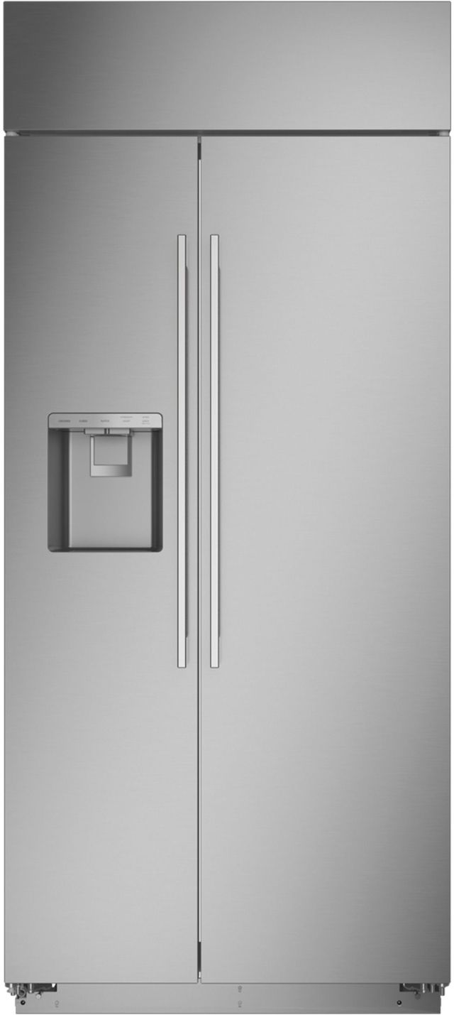Monogram® 36 in. 20.2 Cu. Ft. Stainless Steel Built In Counter Depth Side-by-Side Refrigerator-1