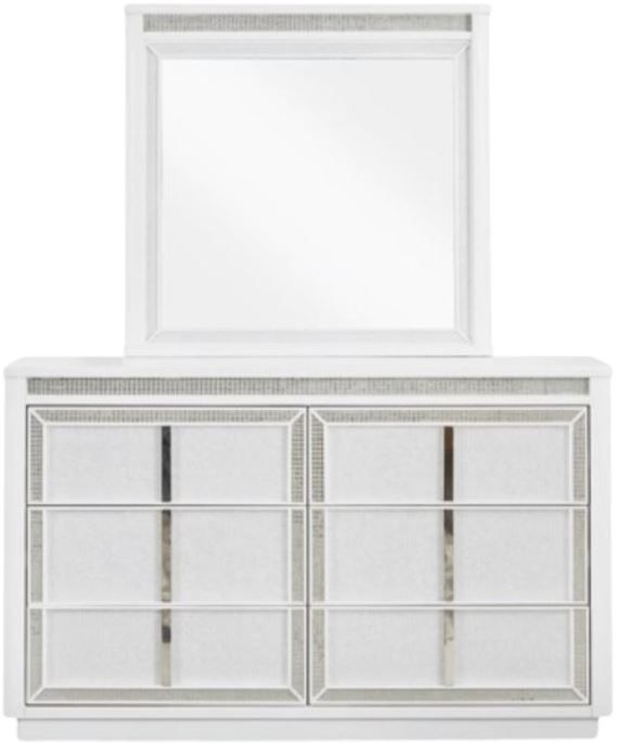 Signature Design by Ashley® Chalanna White Lacquer Dresser and Mirror-1