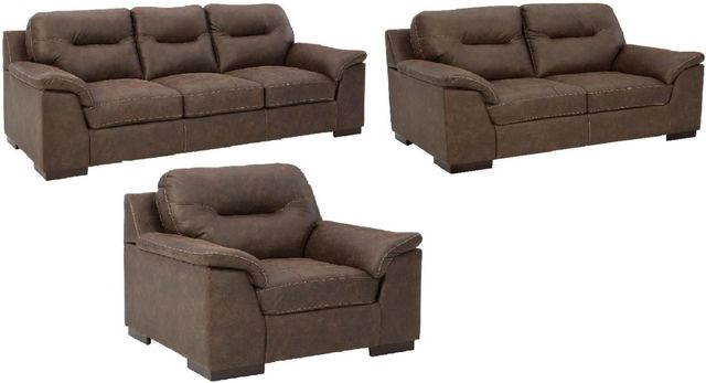 Signature Design by Ashley® Maderla 3-Piece Walnut Living Room Seating Set-0
