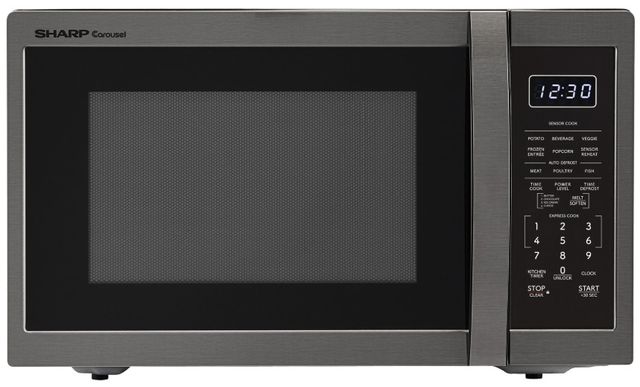 Sharp® 1.4 Cu. Ft. Black Stainless Steel Countertop Microwave-0