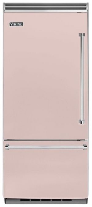 Viking 5 Series 36 in. 20.4 Cu. Ft. Blush Built In Counter Depth Left Hinge Bottom Freezer Refrigerator