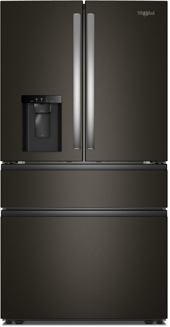 Whirlpool® 36" 28.9 Cu. Ft. Fingerprint Resistant Black Stainless Steel French Door Refrigerator with Flexible Temperature Drawer-0