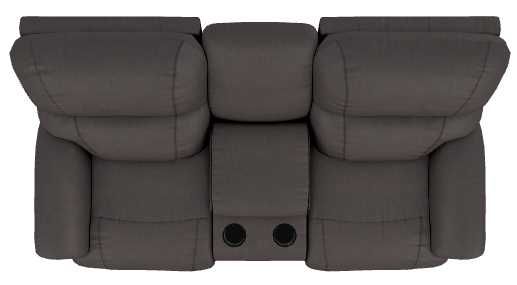La-Z-Boy® Trouper Walnut Leather Power Reclining Loveseat with Console and Headrest-4