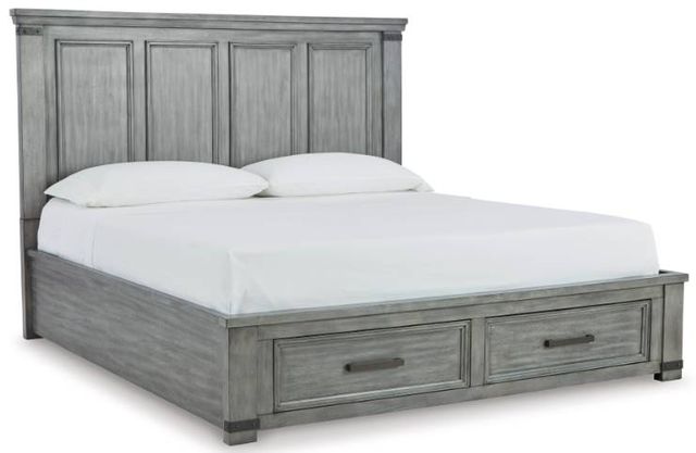 Signature Design by Ashley® Russelyn 4-Piece Gray Queen Storage Bed Set-1