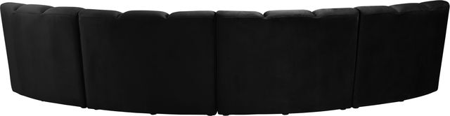Meridian Furniture Infinity 4-Piece Black Velvet Modular Sectional-3