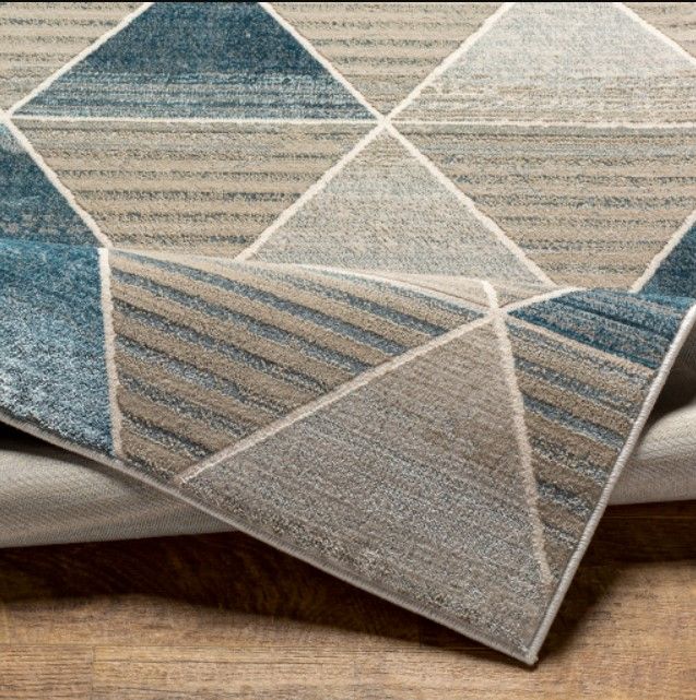 Surya Impulse Deep Teal/Taupe 4'x6' Area Rug-3