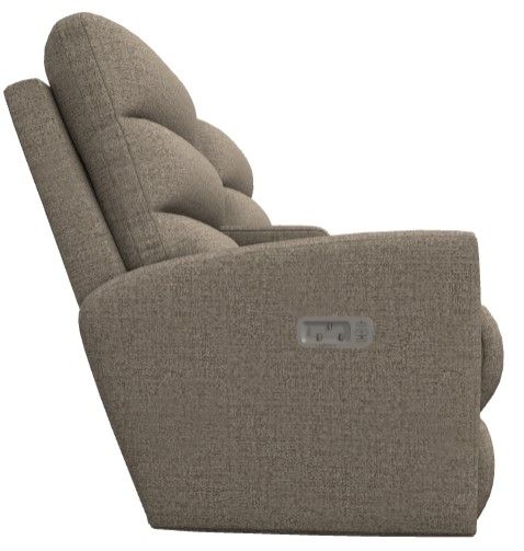 La-Z-Boy® Liam Fawn Power Wall Reclining Loveseat with Console and Headrest-3