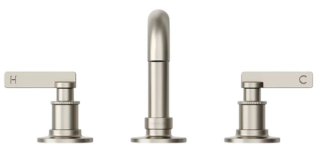 KOHLER® Castia™ Vibrant Brushed Nickel 1.0 GM Widespread Bathroom Sink Faucet-1