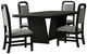 Elements International Ridgemont 5-Piece Black Grain/Gray Dining Set-0