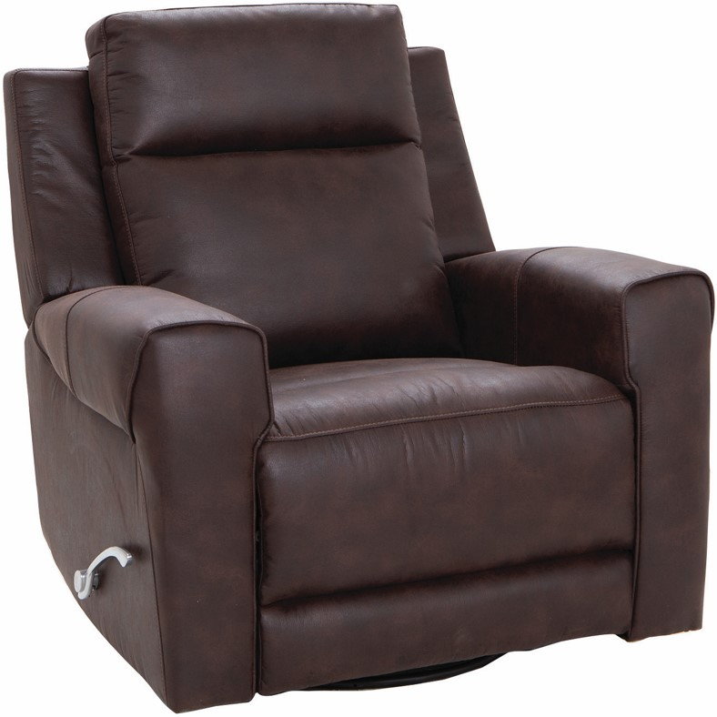 シュウ23　椅子 Cheers by Man Wah Brown Manual Swivel Glider Recliner | Darvin