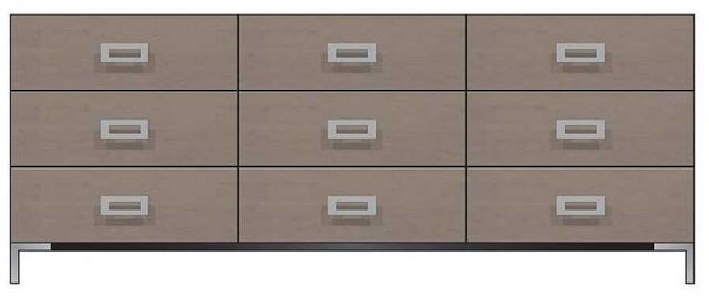 Country View Woodworking Customizable American Modern 84" 9-Drawer Metal Legs Dresser-0