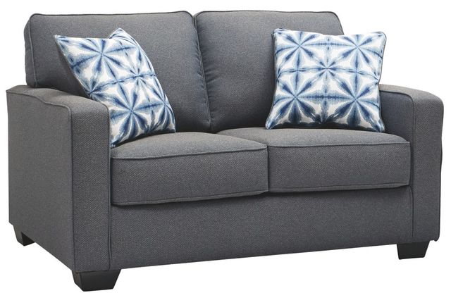 Benchcraft® Kiessel Nuvella® Steel Loveseat-0