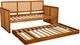 Kodiak Furniture Abaco Canton Gray/Honey Twin Daybed with Pop Up and Mattresses-3