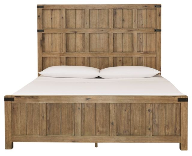 Signature Design by Ashley® Ridgester Light Brown King Panel Bed-2
