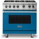 Viking® 5 Series 36" Alluvial Blue Pro Style Liquid Propane Range-0