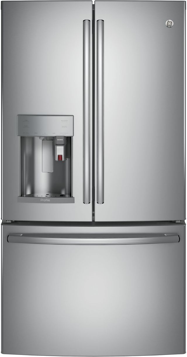GE Profile™ 22.2 Cu. Ft. Stainless Steel Counter Depth French Door Refrigerator-0