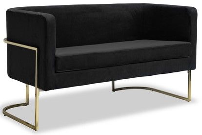 Mazin Furniture Betto Black Loveseat-0