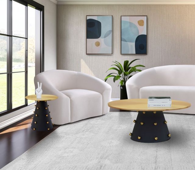 Meridian Furniture Raven Black/Gold End Table-3
