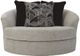 Benchcraft® Megginson Storm Oversized Round Swivel Chair-1
