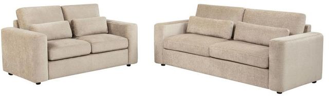 Coaster® Amador 2-Piece Camel Fabric Upholstered Track Arm Sofa Set-0