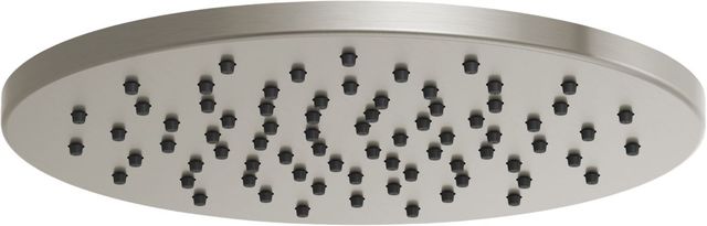 Brizo Essential™ Brilliance® Luxe Nickel® 12" Linear Round Soothing Spray Single-Function Raincan Shower Head-0