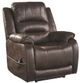 Ashley® Barling Walnut Power Recliner with Adjustable Headrest-0