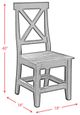 Elements International Britton Gray Wooden Side Chair-4