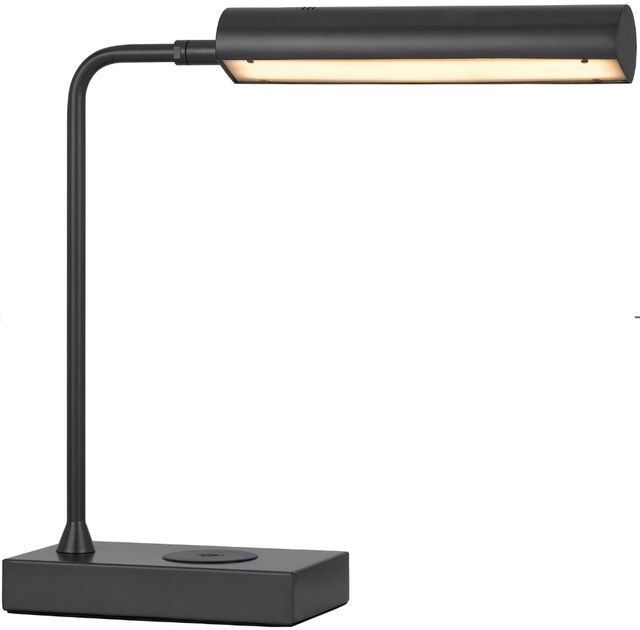Cal® Lighting & Accessories Delray Charcoal Grey Desk Lamp-1