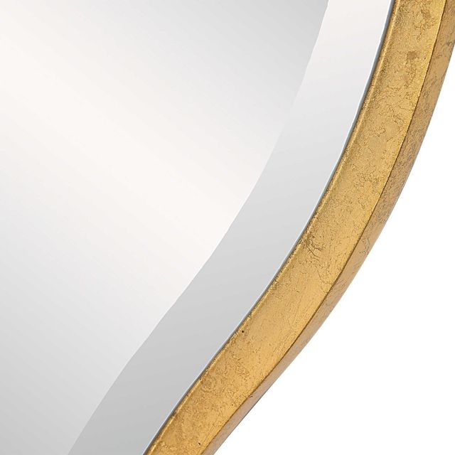 Uttermost® Aneta Aged Gold Large Round Mirror-4