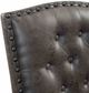 Elements International Gramercy Gray/Walnut Upholstered Curved Leg Side Chair-4