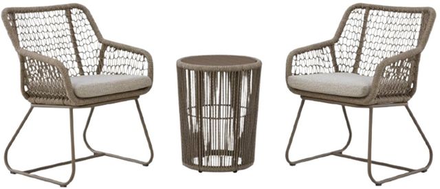 Signature Design by Ashley® Monach Heights 3-Piece Beige Aluminum/Fabric Outdoor Conversation Set-0